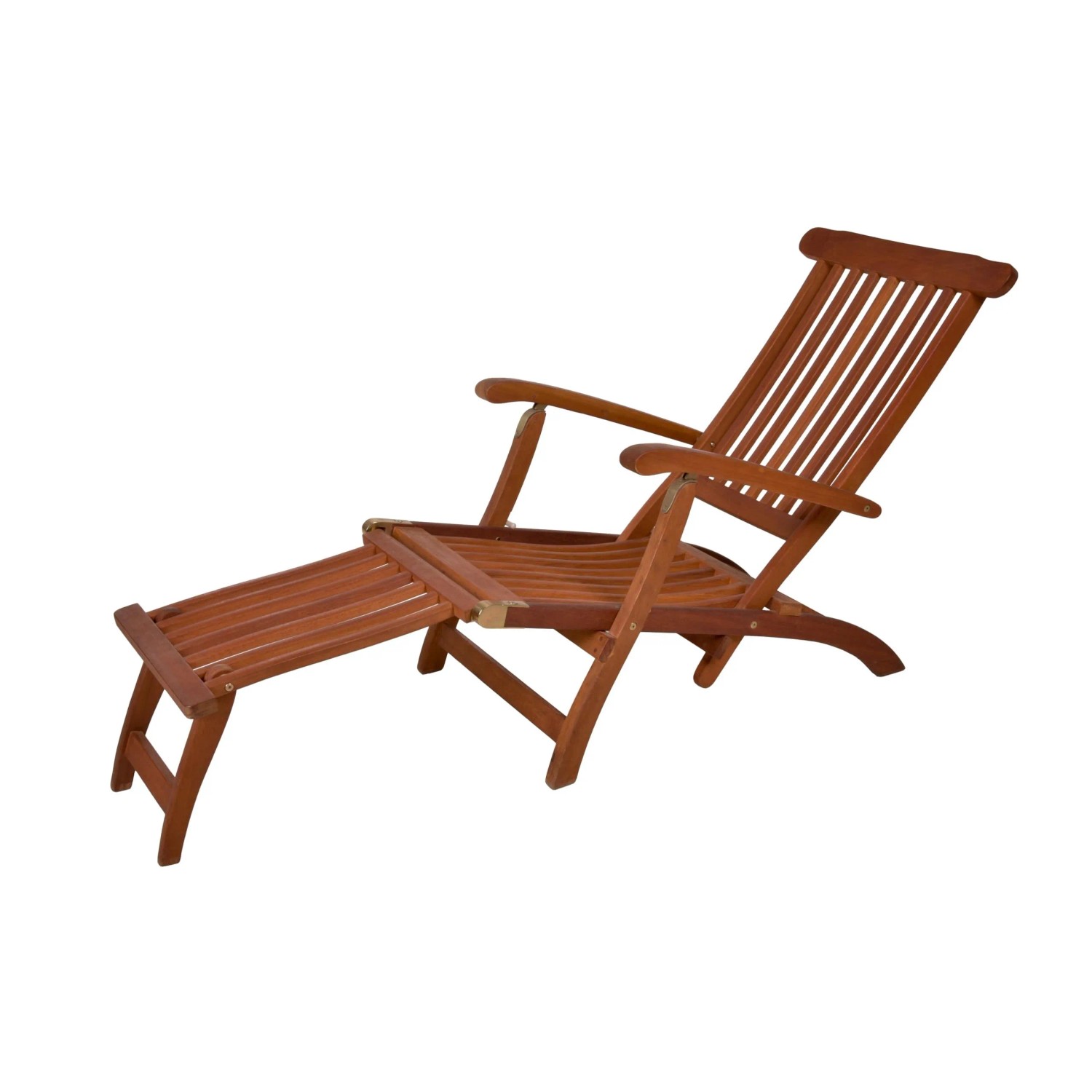 DELUKE Deckchair NINA Verstellbar Natur Eukalyptus Liegestuhl Gartenstuhl Sonnenliege