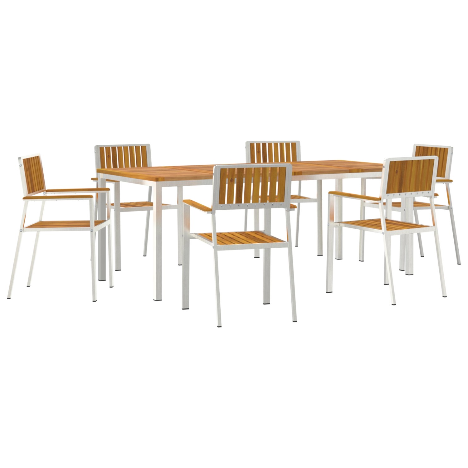 vidaXL 7-Teilige Garten Essgruppe aus Massivem Akazienholz 3334795 günstig online kaufen