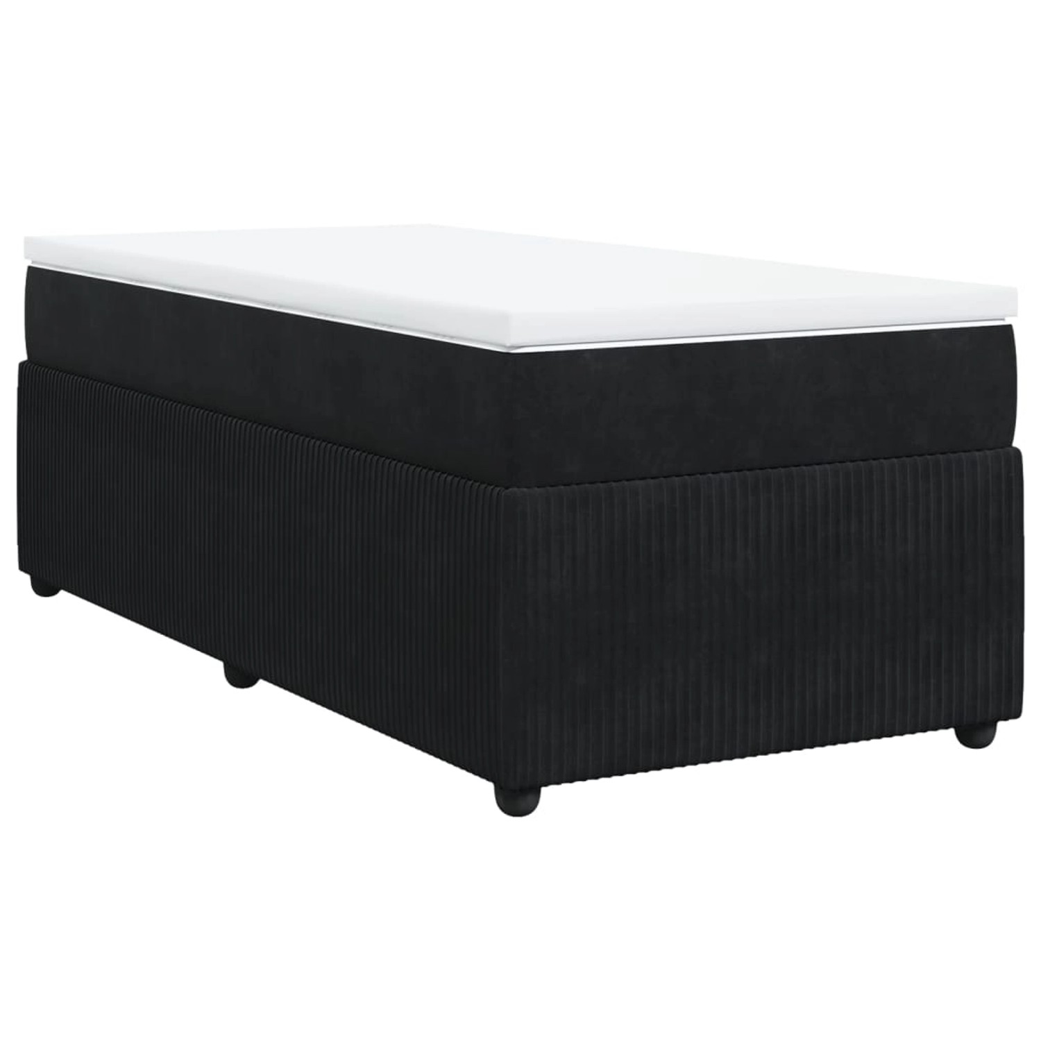 vidaXL Boxspringbett mit Matratze Schwarz 90x190 cm Samt2108189 günstig online kaufen