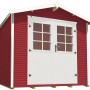 Weka Gartenhaus 218, Gr. 3, rot, mit Satteldach und Doppeltür. Holz-Gartenhaus mit Wetterschutz.