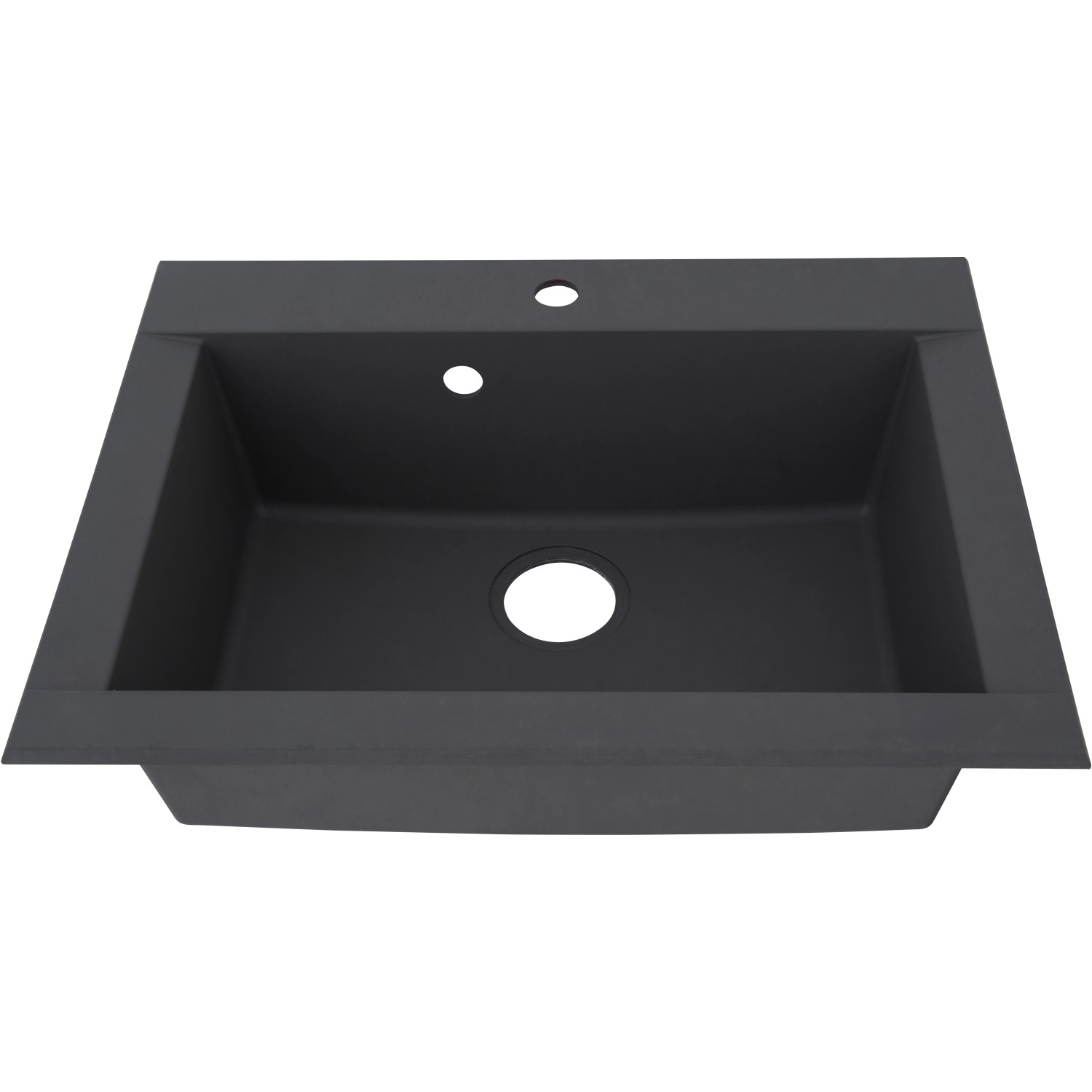 Respekta Einbauspüle Mineralite Ohio, 66x50 cm, Betongrau. Spüle aus Mineralit für 60 cm Unterschränke.