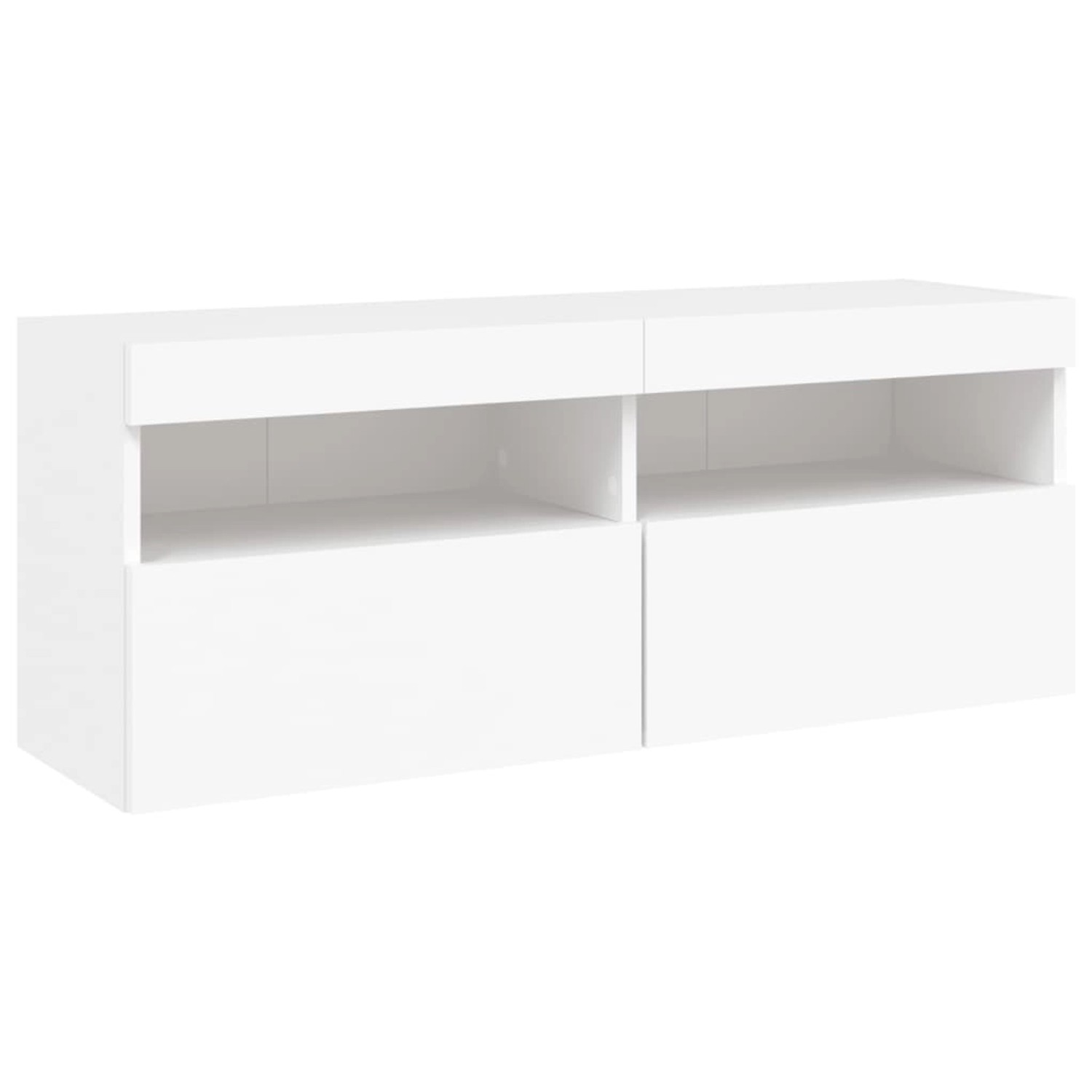 vidaXL TV-Wandschrank mit LED-Leuchten Weiß 100x30x40 cm 837211 günstig online kaufen