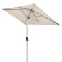 Doppler Marktschirm Active, 210x140 cm, Natur, mit Knickfunktion. Rechteckiger Sonnenschirm für Balkon und Garten.