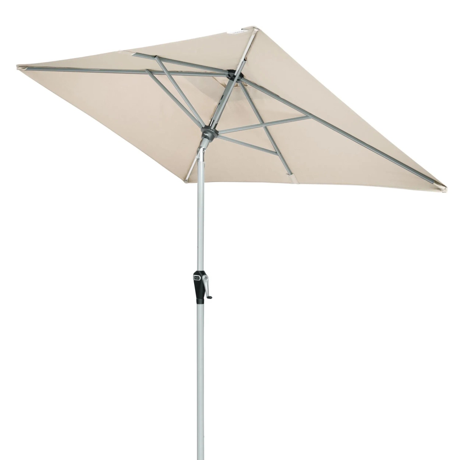 Doppler Marktschirm Active, 210x140 cm, Natur, mit Knickfunktion. Rechteckiger Sonnenschirm für Balkon und Garten.