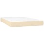 Cremefarbene vidaXL Boxspringbett-Matratze, 120x200 cm, Stoffbezug.