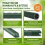 TTL GARDEN Rankstäbe 90cm 11mm 5er Set Kunststoffbeschichtet Grün Pflanzstäbe Rankhilfe Für Tomaten Bohnen Gurken Blumen Gewächshaus_4