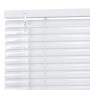 Weiße Sekey Aluminium Jalousie (70x130 cm) für Fenster, Detailansicht der Lamellen.