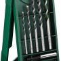 Bosch Universalbohrer-Set Mini-X-Line, 14-teilig im grünen Koffer mit Bohrern und Bits.