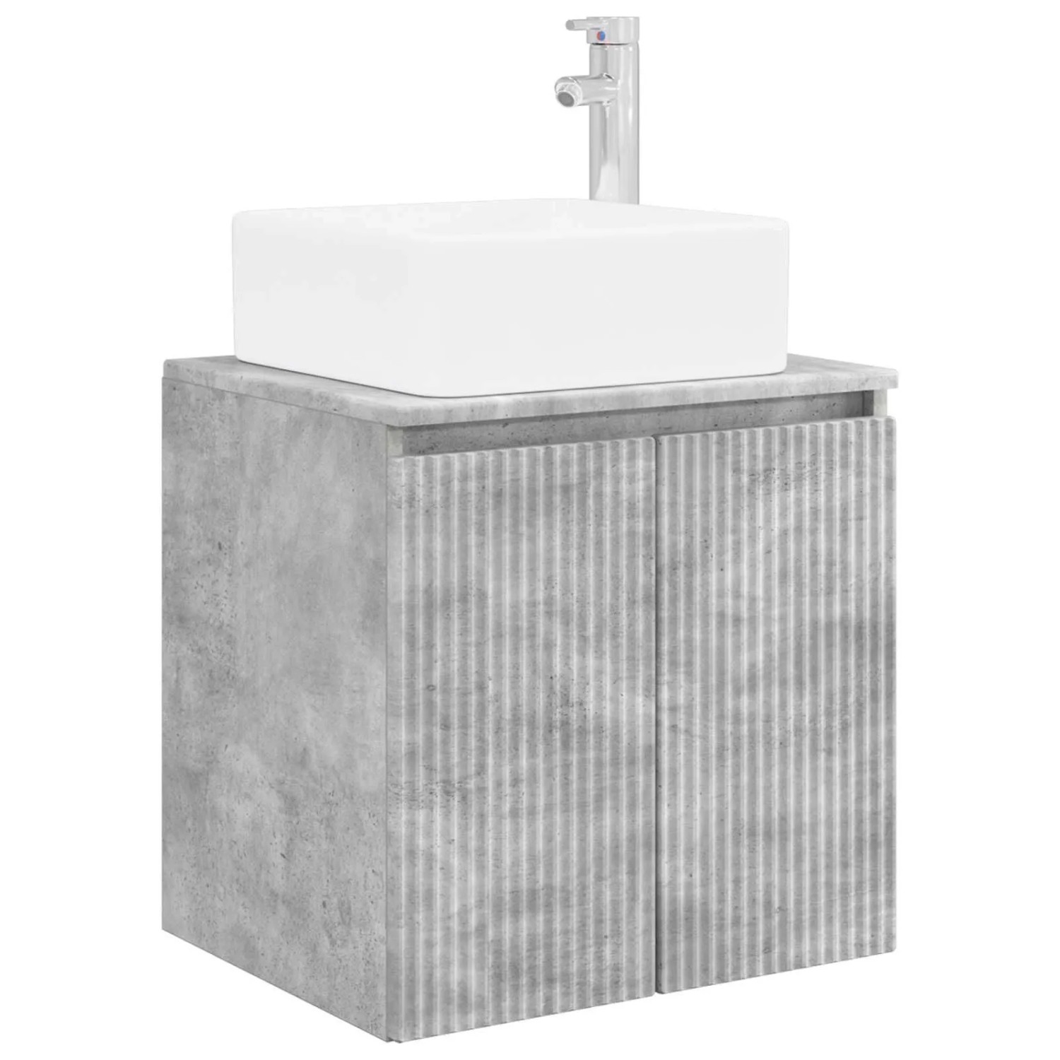 vidaXL Wandmontierte Waschtisch Betongrau 49,5 x 41 x 63 cm 890405