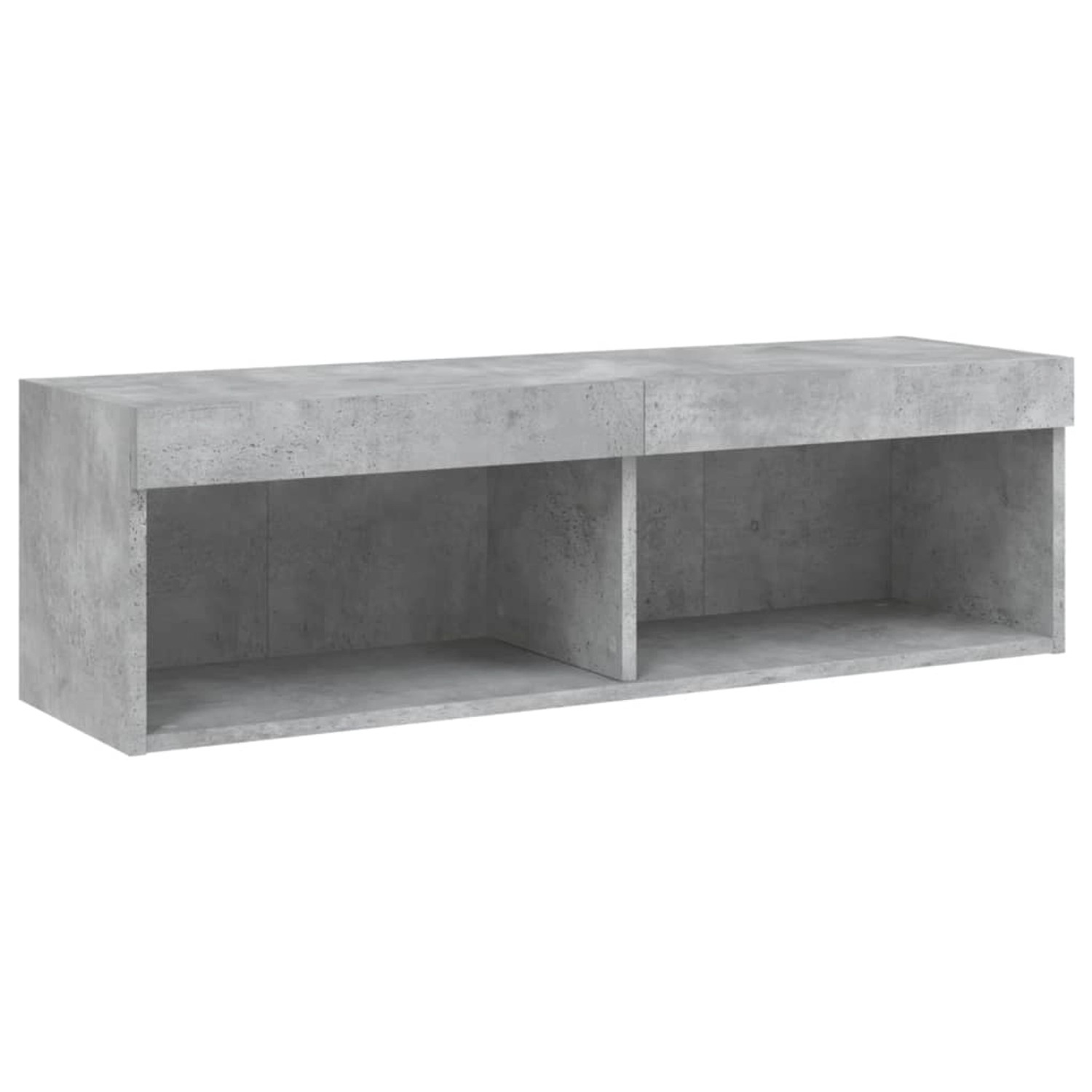 vidaXL TV-Schrank mit LED-Leuchten Betongrau 100x30x30 cm 837161 günstig online kaufen