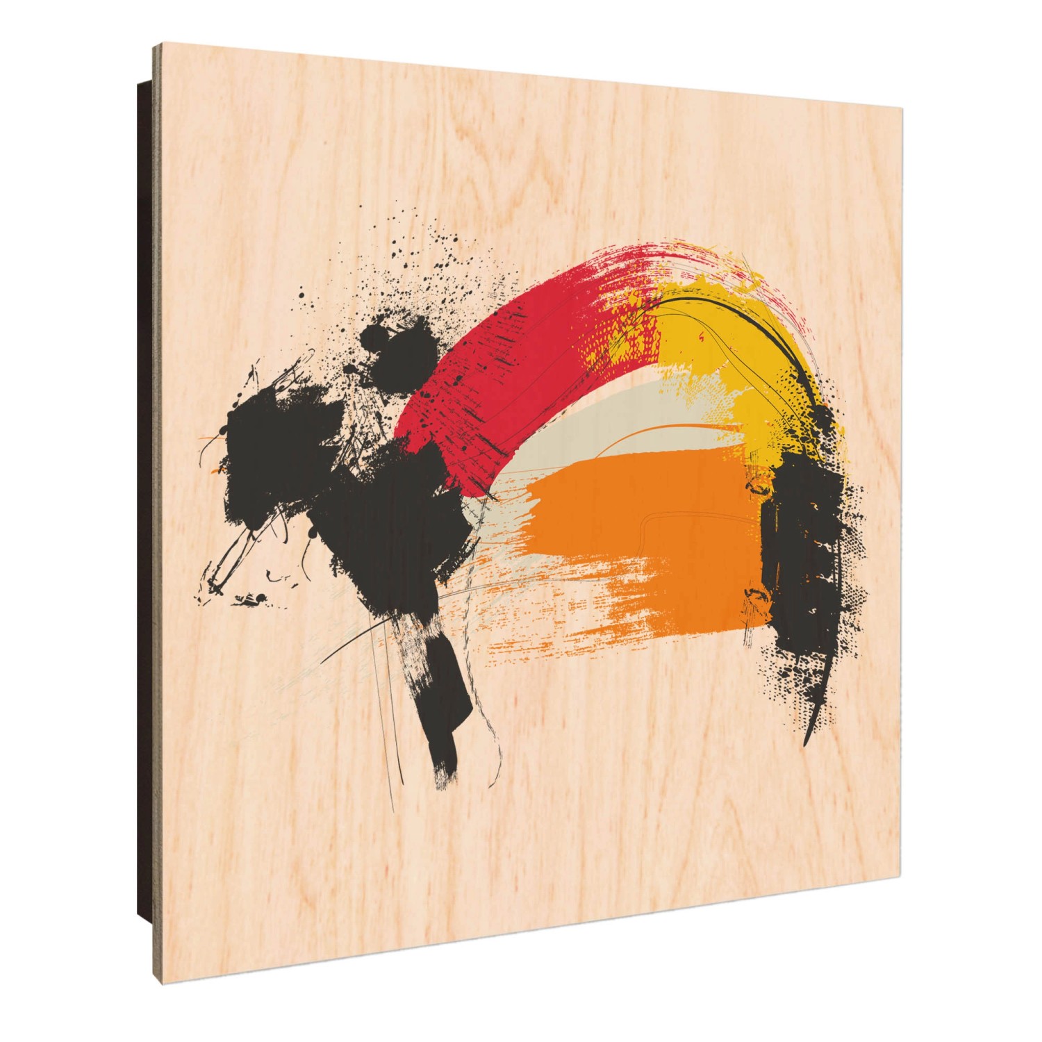 Banjado Schlüsselkasten Holz 30x30cm Schwarz Scharnier Rechts 50 Haken Desi günstig online kaufen