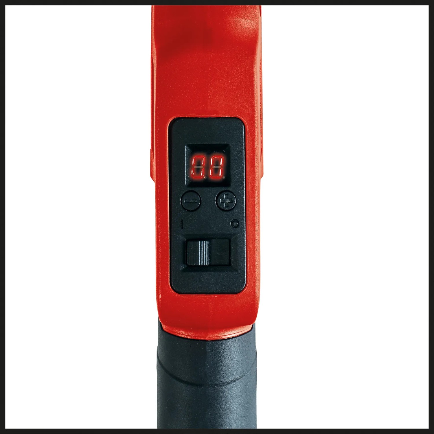 Detailaufnahme: Einhell TC-DW 225 X Trockenbauschleifer mit Bedienelementen.