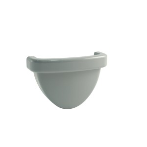 Marley Duplex Dachrinnen-Endstück RG 80, grau, für die rechte und linke Seite der Dachrinne.