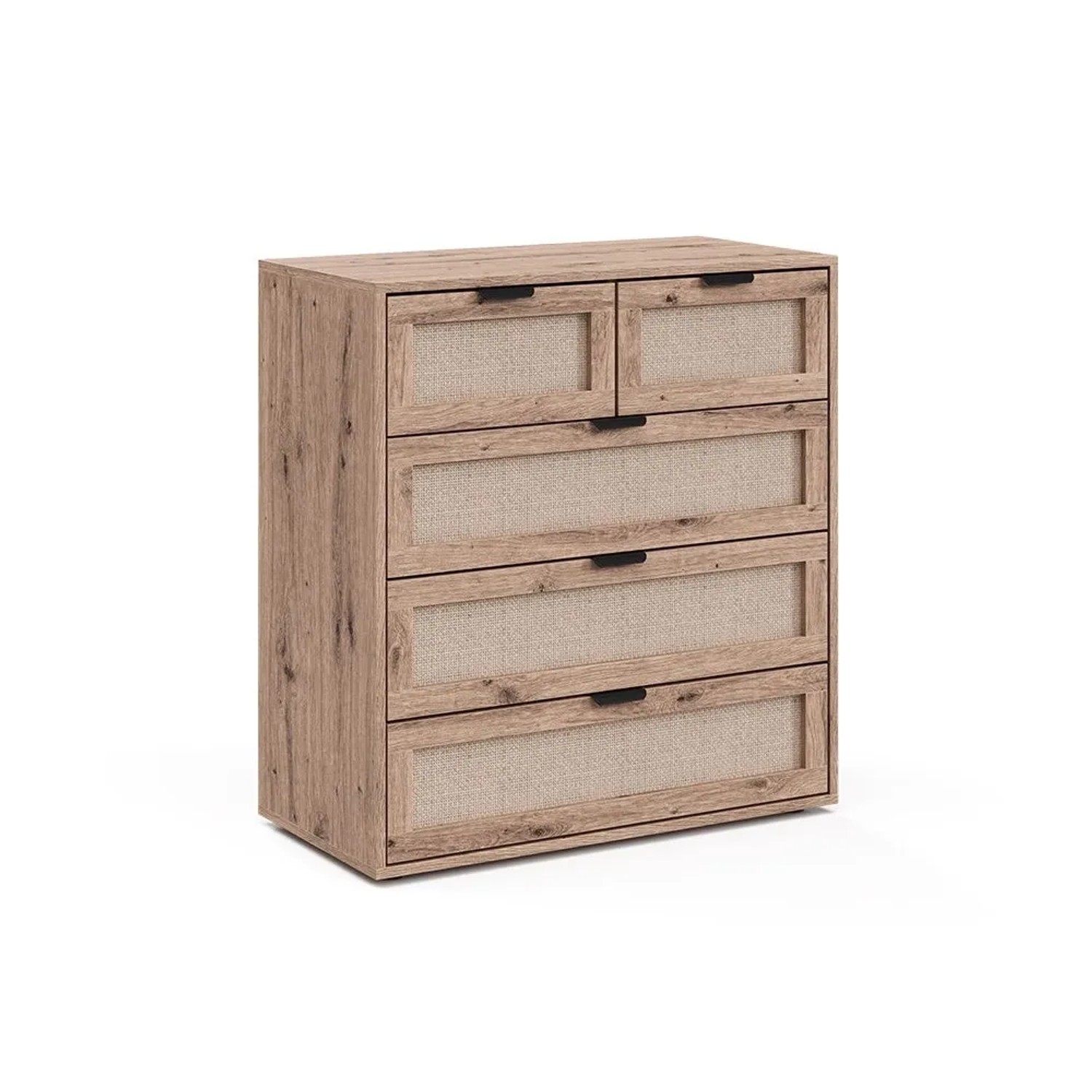 Vicco Kommode Elven Eiche 79 x 85 mit 5 Schubladen Art Nr 59349