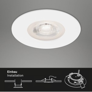 Brilo LED-Einbauleuchte Kulana, 3er-Set, weiße Einbaustrahler für Bad & Wohnraum.
