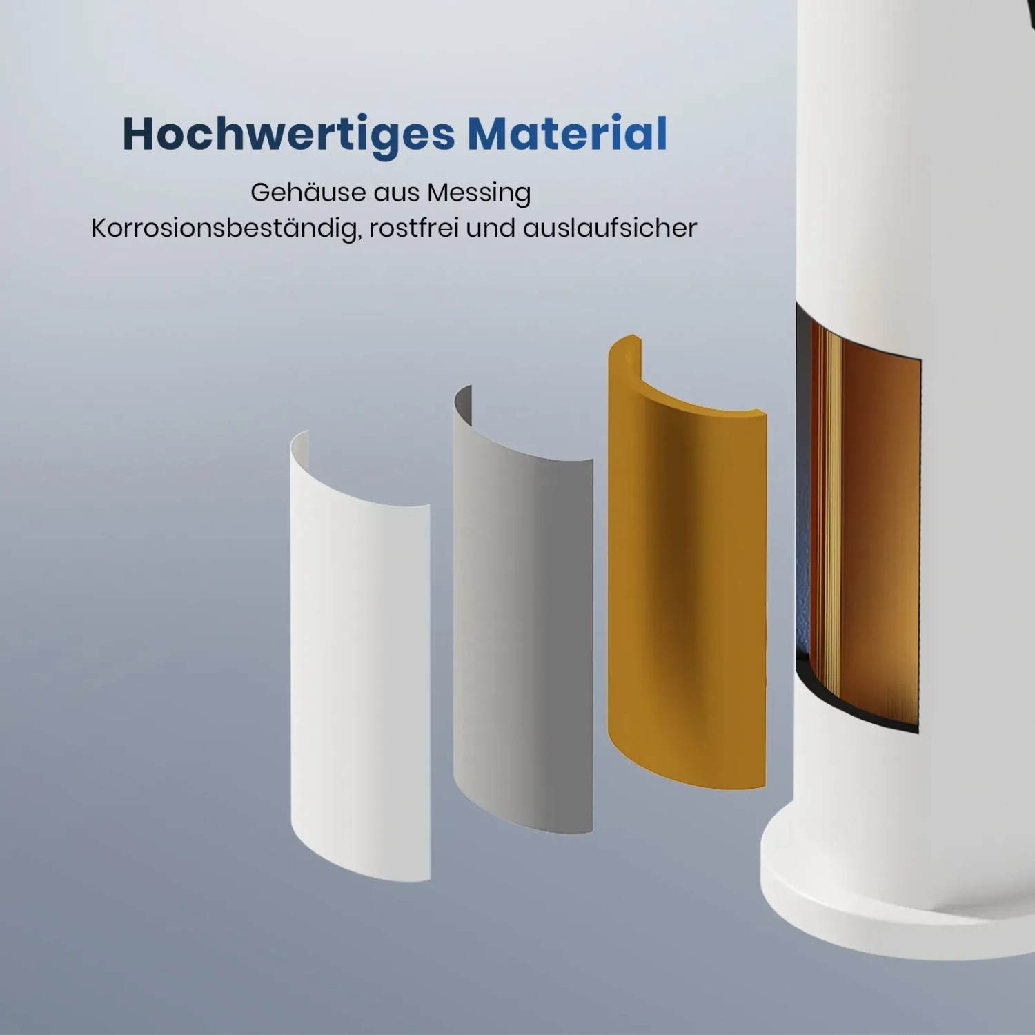 Emke Wasserhahn Waschbeckenarmaturen 335 x 233 x 46 mm Weiß Mischbatterie Küchenarmatur mit Luftsprudler_5
