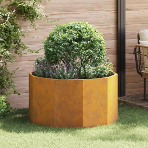 vidaXL Pflanzkübel Rostig 90 x 90 x 50 cm Wetterfeststahl 883758