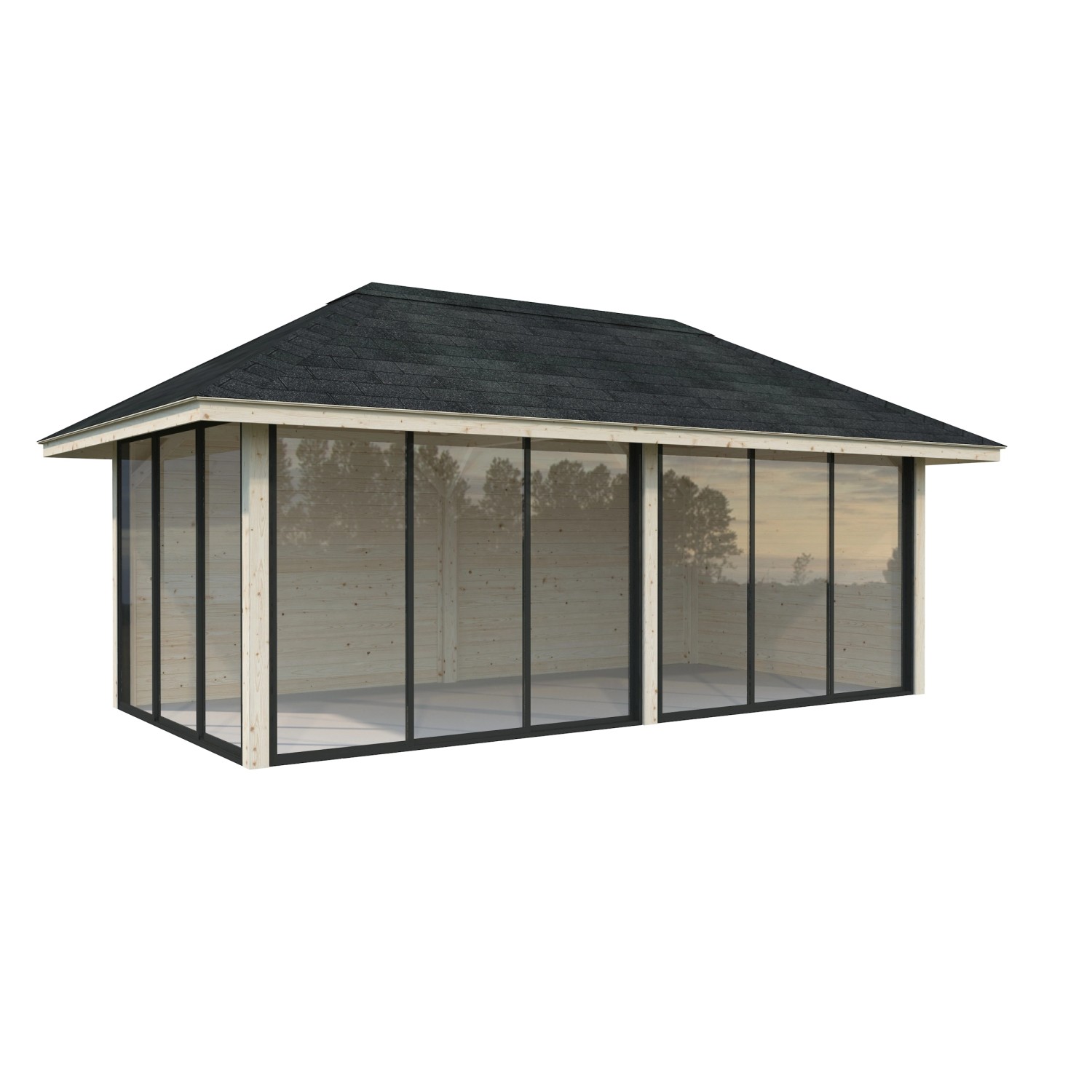 Palmako Pavillon Bianca Set202 Slide Transparent 588 cm x 300 cm FSC® günstig online kaufen