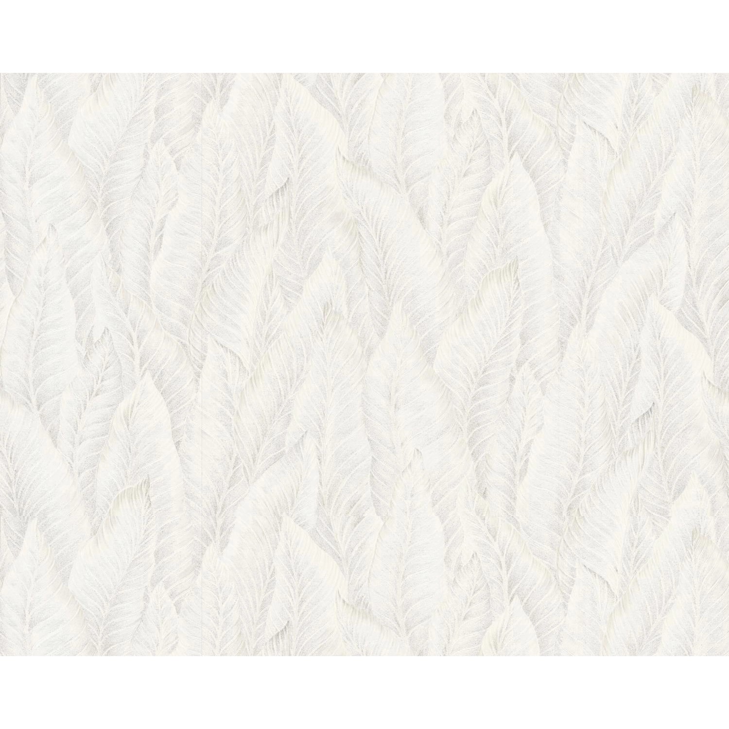 EDEM 420ST20 Präge Tapete Floral glitzernd Weiß Creme-Weiß Silber 1,06 m x günstig online kaufen