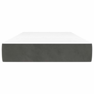 vidaXL Taschenfederkernmatratze Dunkelgrau 100x220x20 cm Samt 4016607