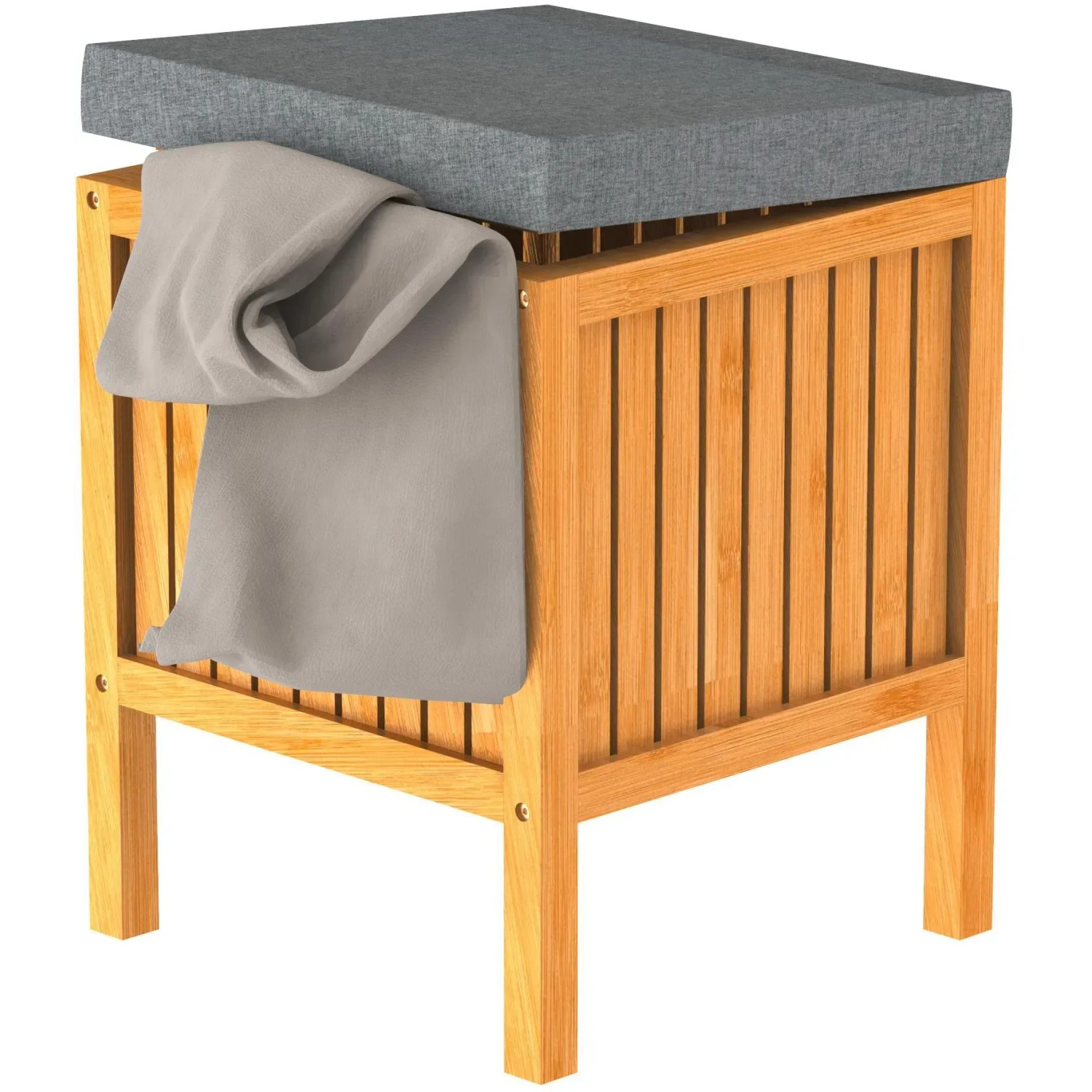 Eisl Wäschekorb mit Deckel, Bambus, mit Sitz, 39x52x39 cm kaufen bei OBI