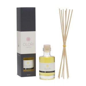 Olori Raumduft Jasminblüte 100ml mit Duftöl, Flacon, Rattan-Stäbchen und Geschenkbox.