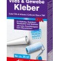 Decotric Kleber für Vlies und Gewebe, 500g Packung mit Farbroller und Tapetenrolle.
