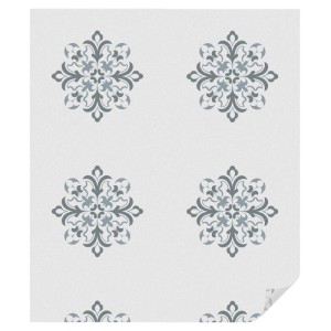 Tulup Fensterfolie Klassischer Schmuck Sichtschutzfolie Fenster 100x116 cm Weiß Blickdichte Folie für Fenster Klebefolie Fenster