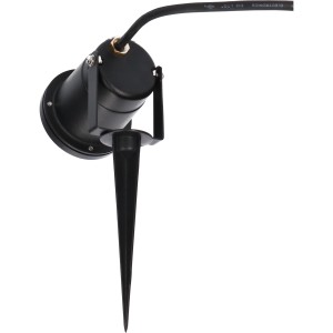 Schwarze LED's Work Außenleuchte mit Erdspieß für den Garten.