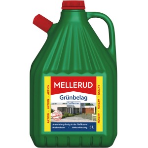 Mellerud Grünbelag-Entferner, 5 l, anwendungsfertig. Reinigungsmittel gegen Grünbelag für Haus und Garten.