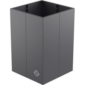 Anthrazitfarbenes Eleo Hochbeet Monterosso, 45x45x68 cm, aus pulverbeschichtetem Metall.