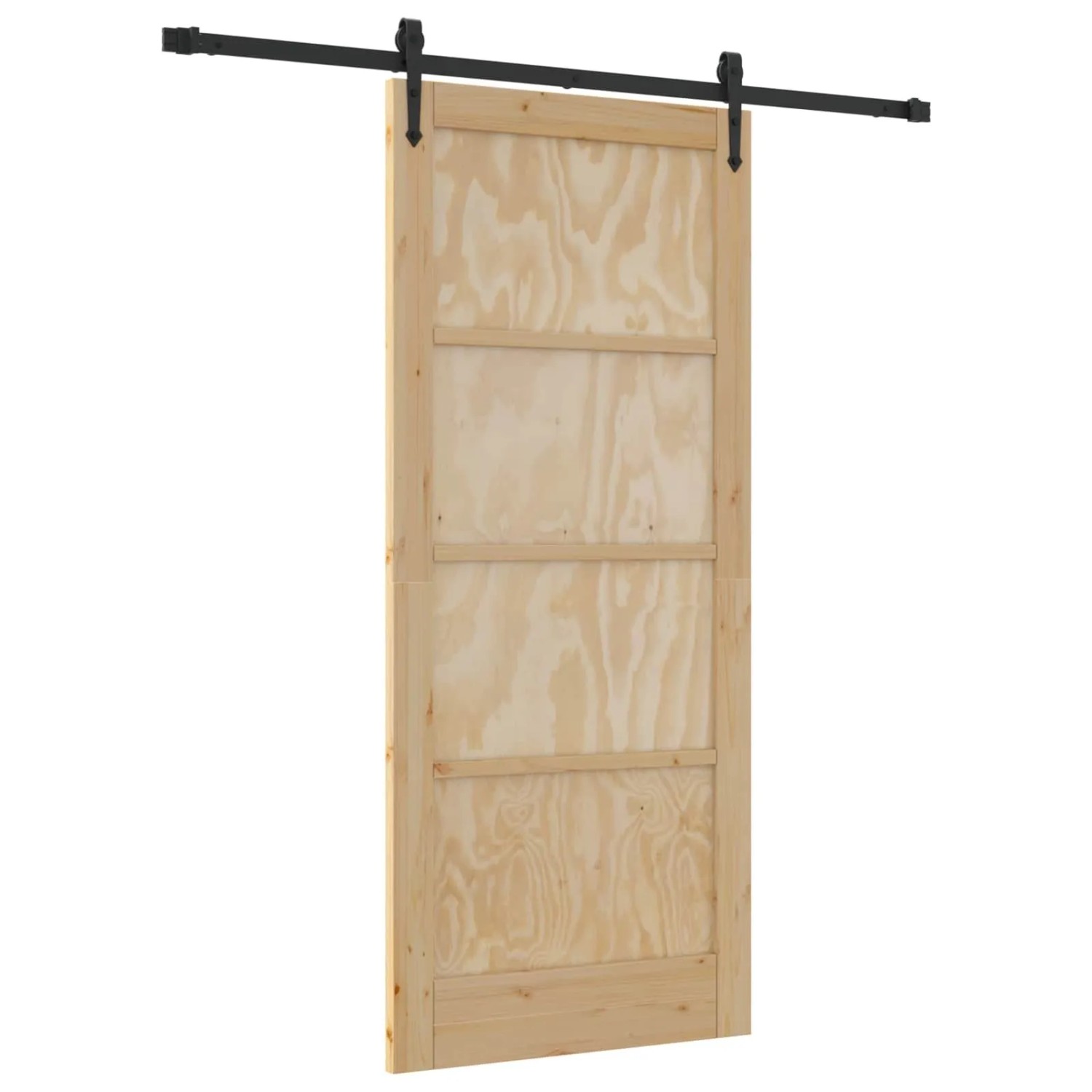 vidaXL Schiebetür ORKDAL Natur und Schwarz 86 x 198,5 cm 3445564