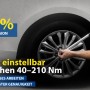 Goodyear Drehmomentschlüssel mit Verlängerung und Stecknüssen im Einsatz am Auto.