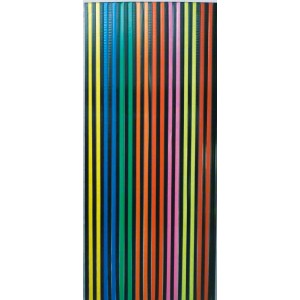 Streifenvorhang Multicolor, 90x200 cm, Türvorhang mit bunten Kunststoffstreifen.
