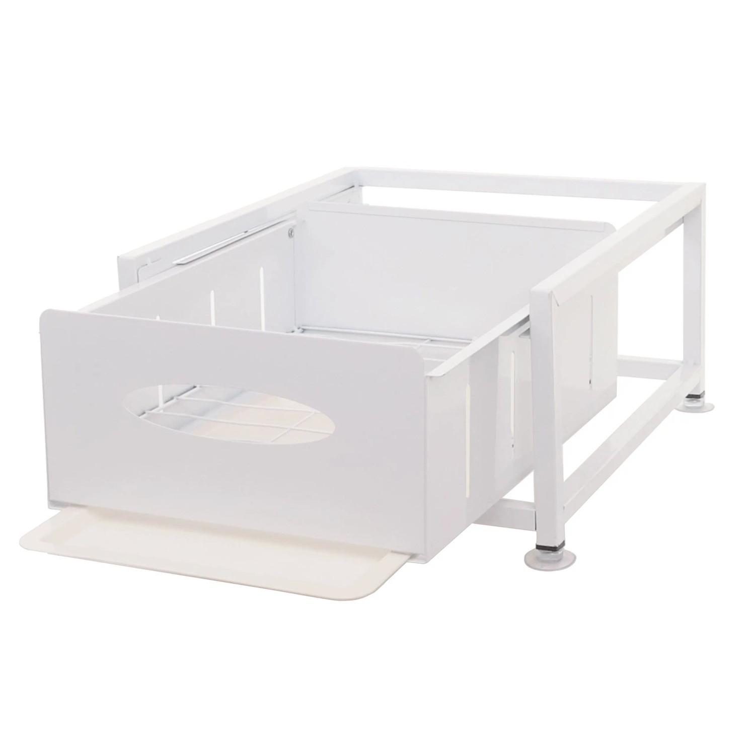MCW Schrankschublade N51 Mit Tablett Ausziehbar Metall 19x34x42cm Weiß
