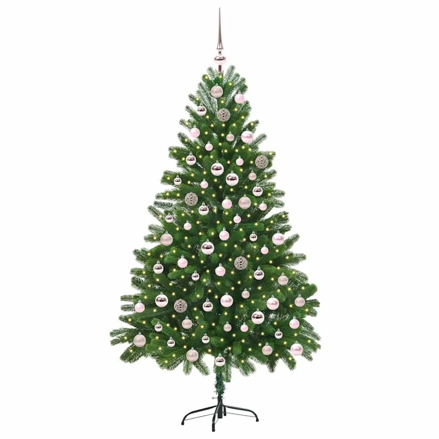 vidaXL Weihnachtsbaum mit 300 LEDs mit Ständer Grün 210 cm PE 3396342