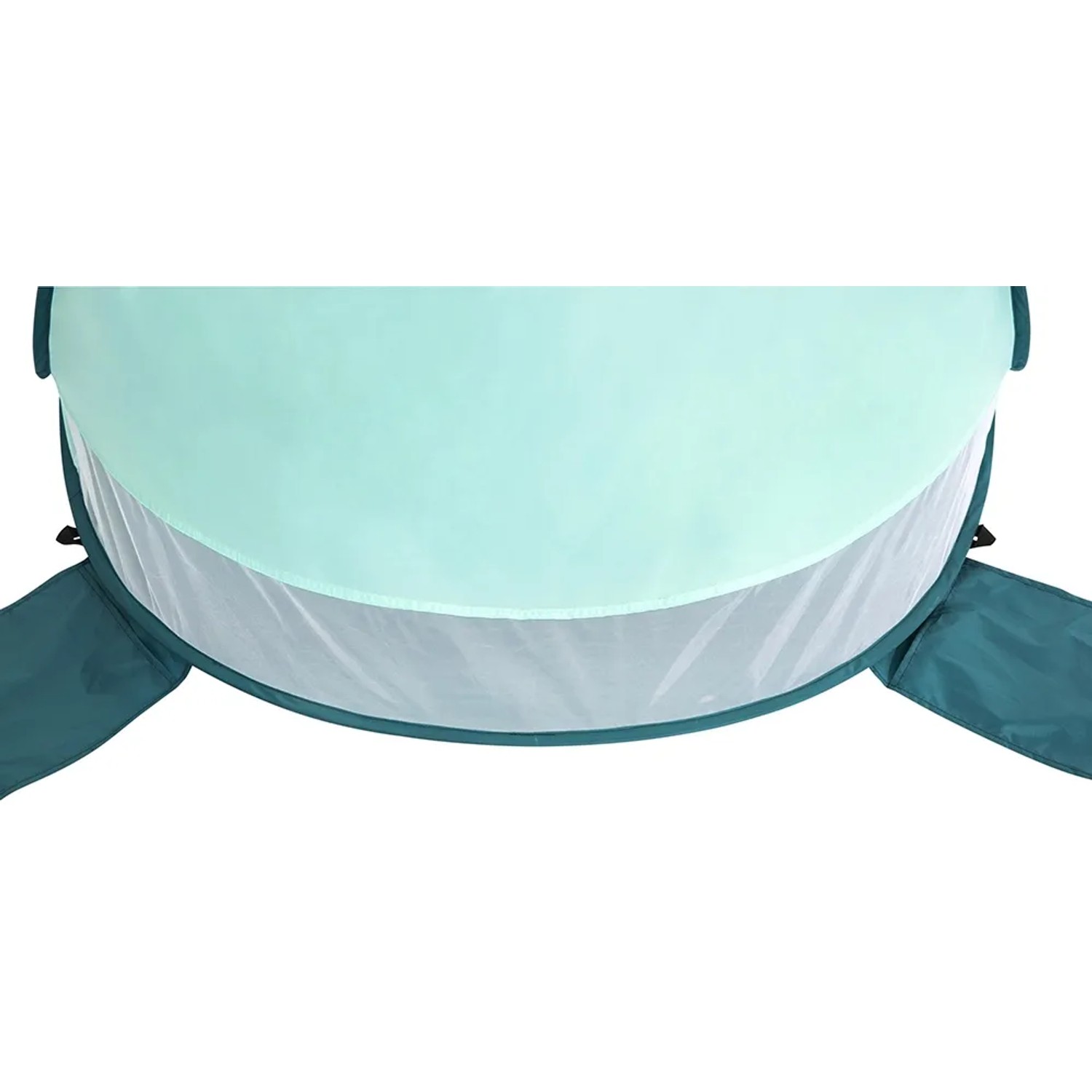 Pavillo Pop-Up Strandmuschel Beach Quick 2, türkis und grün, mit Netzfenster für 2 Personen.