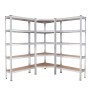TRUTZHOLM Regalsystem 3 Teilig 1x Eckregal 180x75x75x30x30 cm Und 2x Lagerregal 180x90x30 cm 2625 kg