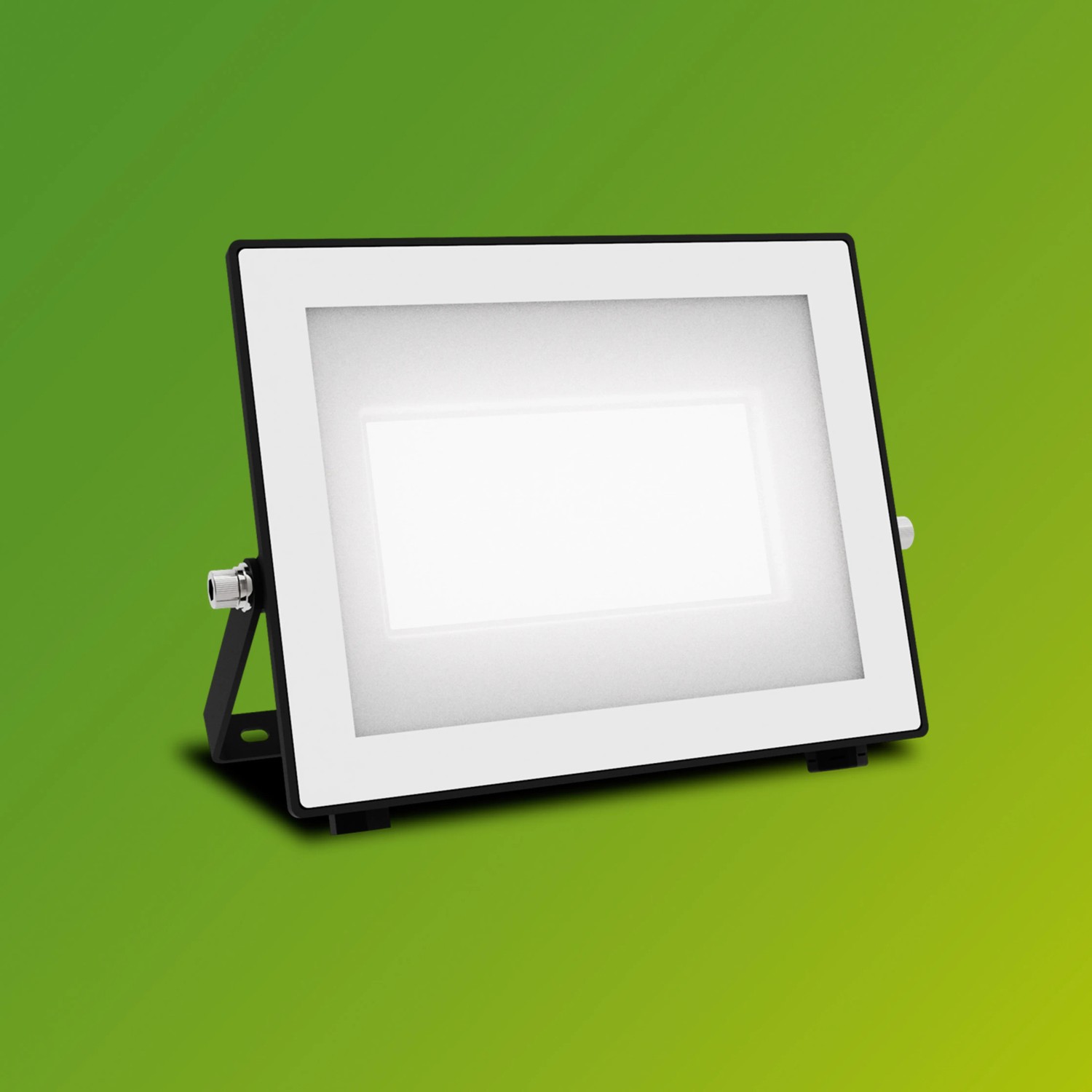 Schwarzer Philips LED-Außenstrahler Lois mit 4.750 lm und 5.000 K für helle Ausleuchtung.