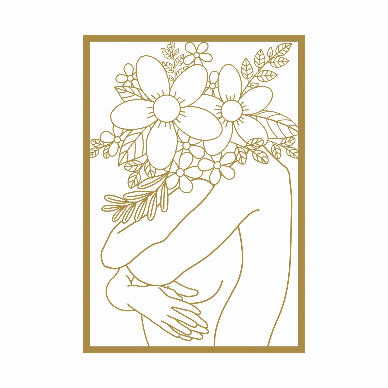 Modern Living Wanddeko Gold ca. 30x43cm