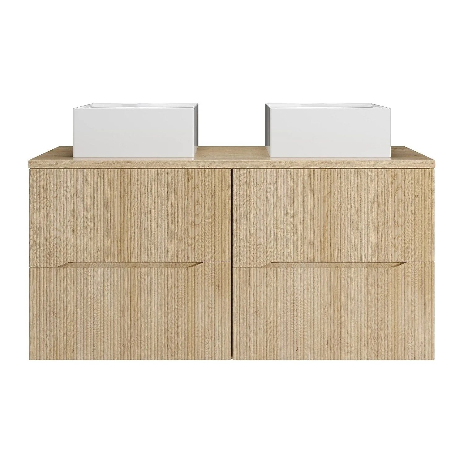 Vente-unique Doppelwaschtisch Oriso Naturfarben Hell 120 cm