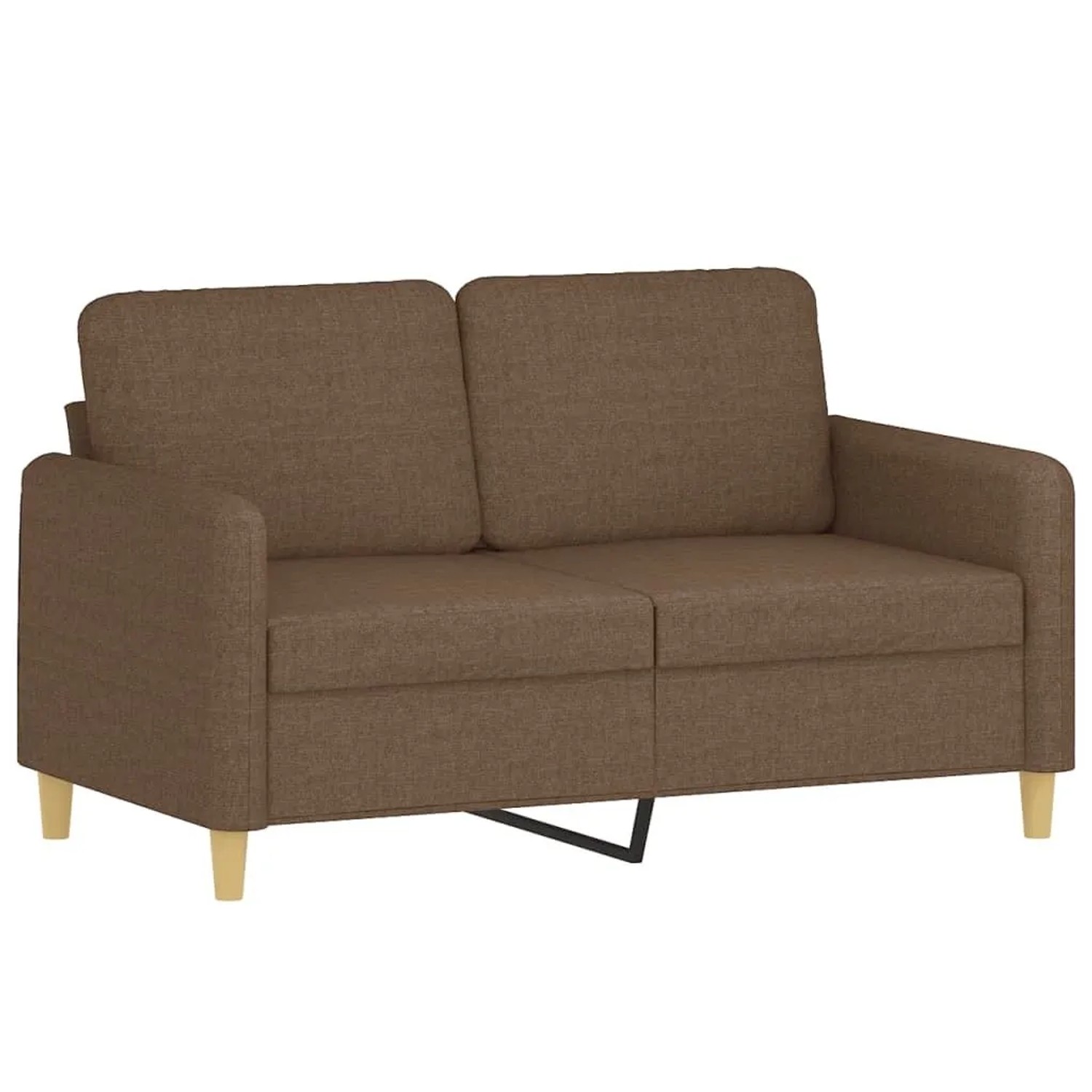 vidaXL 2-Sitzer-Sofa Braun 120 cm Stoff 359473
