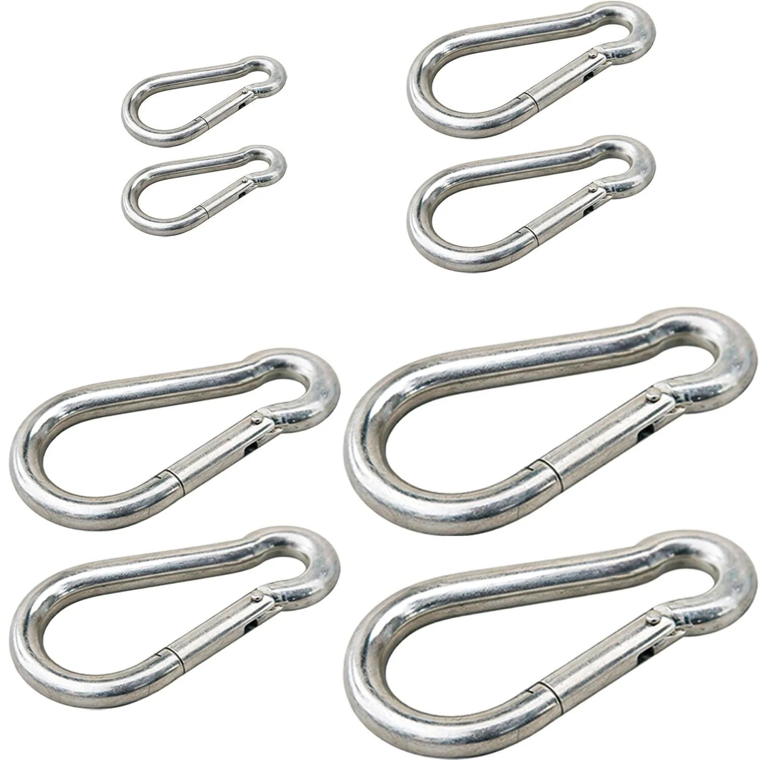 vasalat Set Karabiner-Set DIN 5299C 4 Größen bis 50/120/230/350 kg 8 Stück