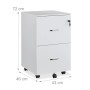 Relaxdays Rollcontainer Holzwerkstoff Weiß mit Hängeregister Abschließbar 72 cm x 43 cm x 46 cm 16 kg_4