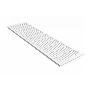 Weißes MS Beschläge Universal Lüftungsgitter (150x1000mm) RAL 9016 für optimale Luftzirkulation.
