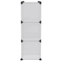 vidaXL Aufbewahrungswürfel-Organizer mit 9 Würfeln und Türen Transparent PP 340557_5