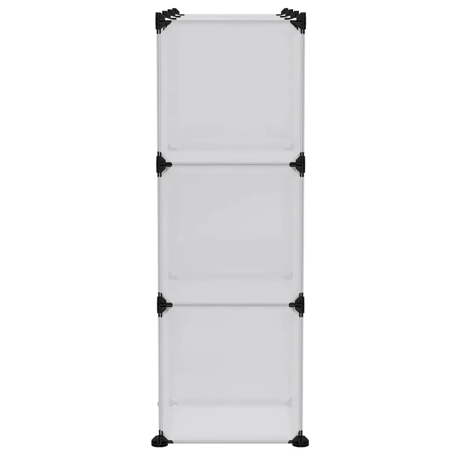 vidaXL Aufbewahrungswürfel-Organizer mit 9 Würfeln und Türen Transparent PP 340557_5