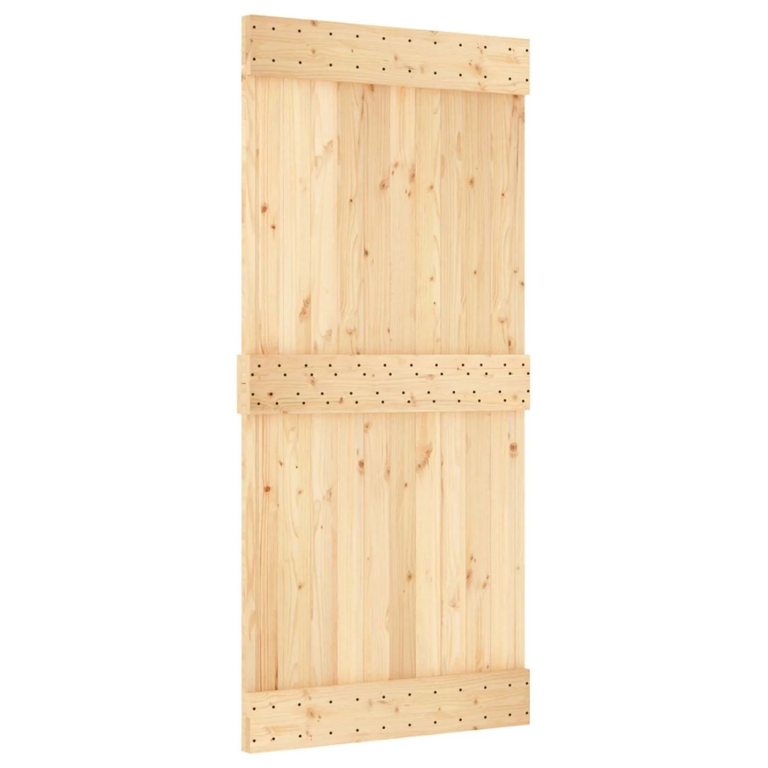 vidaXL Schiebetür NARVIK Natur und Schwarz 95 x 210 cm 213,5 cm 3445297