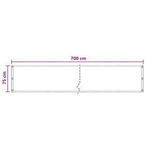 vidaXL Balkonsichtschutz Anthrazit 75 x 700 cm HDPE und Aluminium 4002834