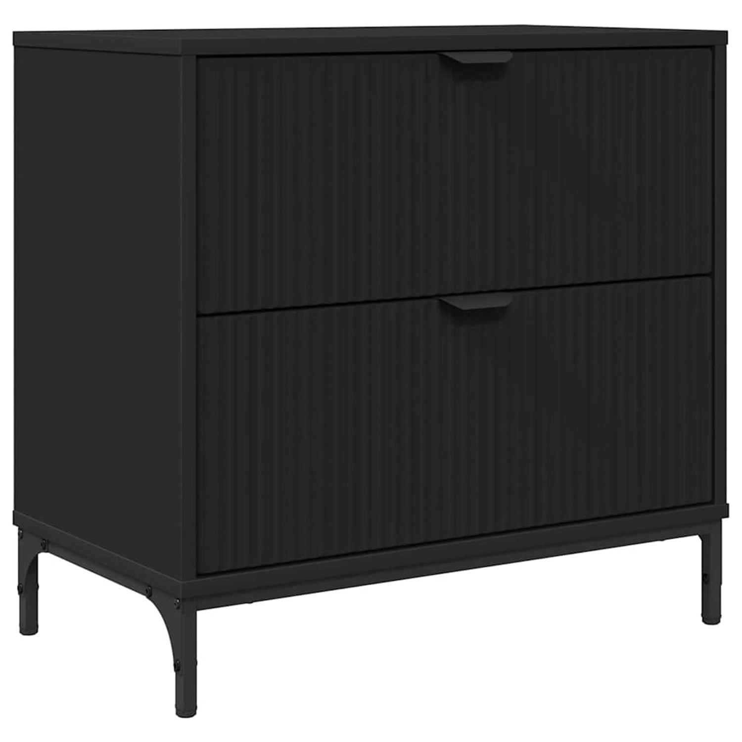 vidaXL Nachttisch Schwarz 63,5 x 36 x 61 cm Holzwerkstoff 883465 günstig online kaufen